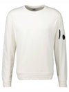 Lens Wappen Light Fleece Sweatshirt White - CP COMPANY - BALAAN 1