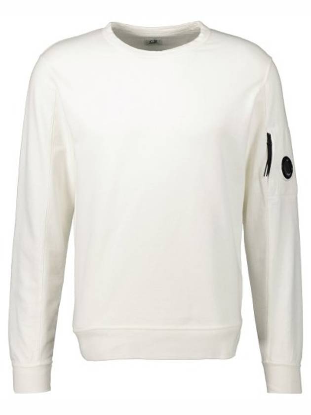 Lens Wappen Light Fleece Sweatshirt White - CP COMPANY - BALAAN.