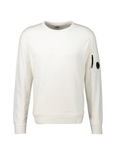 Lens Wappen Light Fleece Sweatshirt White - CP COMPANY - BALAAN 1