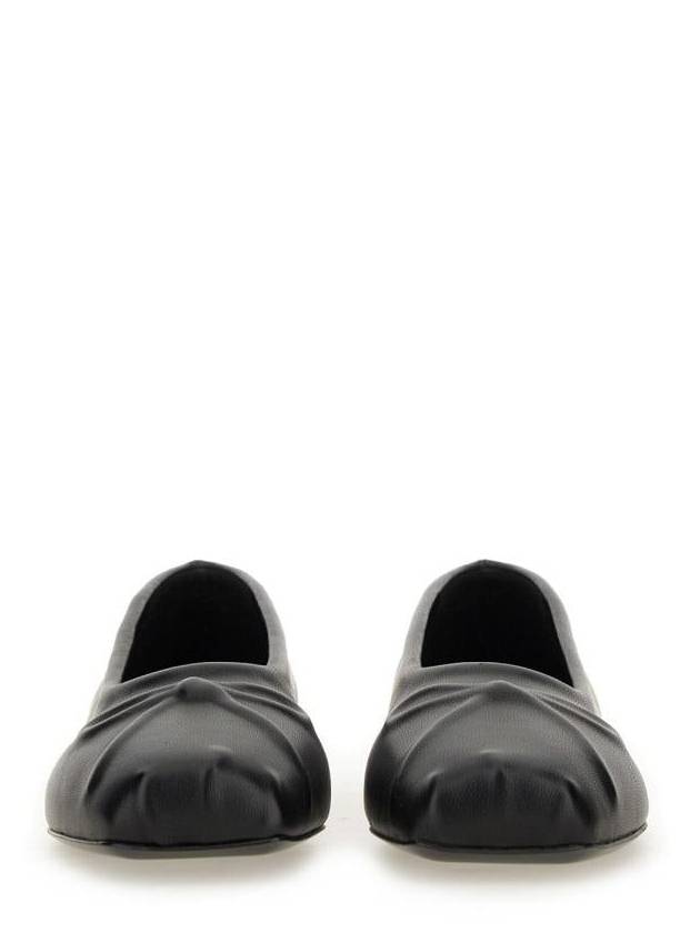 Bow Embossed Leather Ballerina Black - MARNI - BALAAN 5