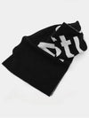 Jacquard Logo Two Tone Wool Muffler Black - ACNE STUDIOS - BALAAN 4