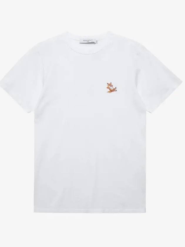 Chillax Fox Patch Regular Short Sleeve T-Shirt White - MAISON KITSUNE - BALAAN 2