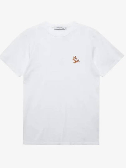 Chillax Fox Patch Regular Short Sleeve T-Shirt White - MAISON KITSUNE - BALAAN 2