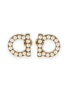 Gancini Pearl Earrings Gold - SALVATORE FERRAGAMO - BALAAN 3