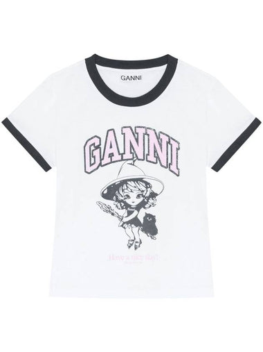 GANNI T-shirts and Polos White - GANNI - BALAAN 1