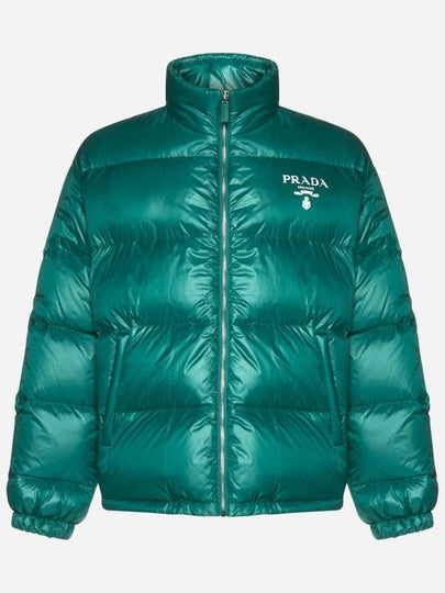 Re-Nylon Padded Down Jacket Green - PRADA - BALAAN 2