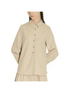 Inside Button Long Sleeve Shirt Khaki - JUN BY JUN K - BALAAN 1