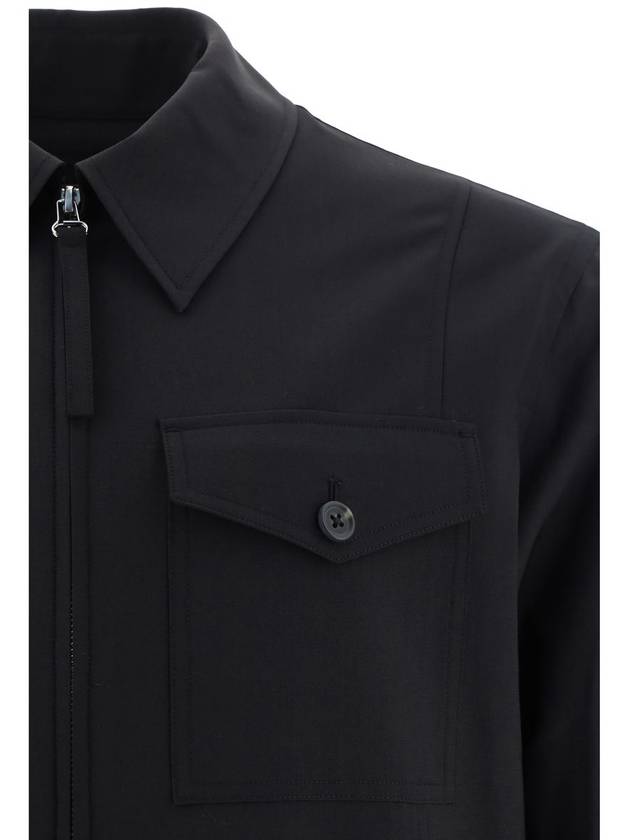 Stretch Wool Tailored Zip-Up Jacket Black - HELMUT LANG - BALAAN 4