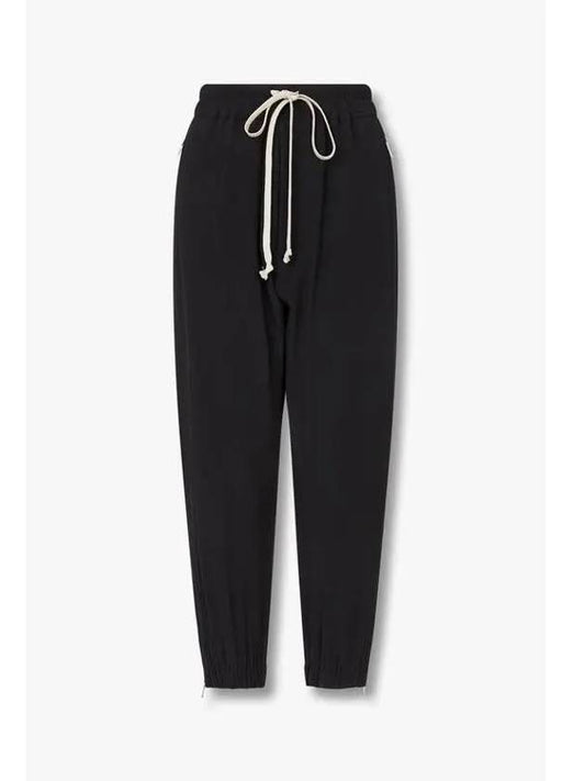 WOMEN Side Zipper Cropped Track Pants Black - RICK OWENS - BALAAN 1