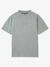 Reverse Logo Short Sleeve T-Shirt Light Grey - PALM ANGELS - BALAAN 2