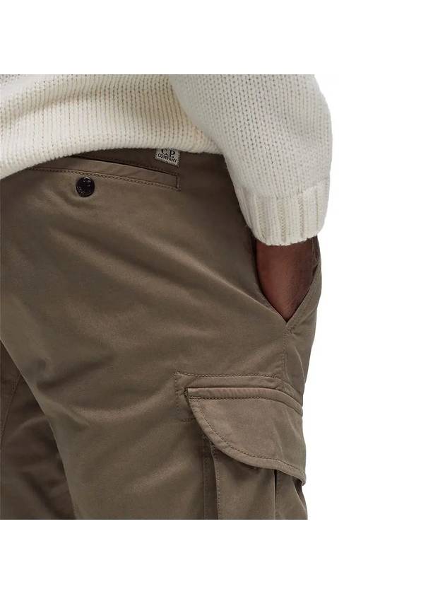 Stretch Sateen Ergonomic Lens Double Cargo Straight Pants Beige - CP COMPANY - BALAAN 4