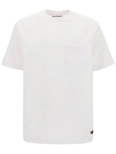 Logo Label Pocket Short Sleeve T-Shirt White - ACNE STUDIOS - BALAAN 1