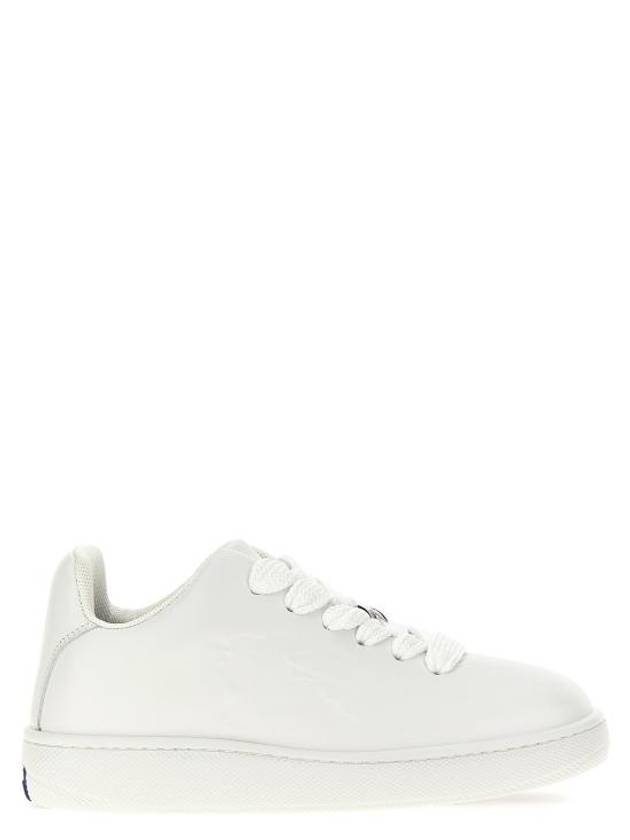 Debossed Logo Leather Low Top Sneakers White - BURBERRY - BALAAN 2