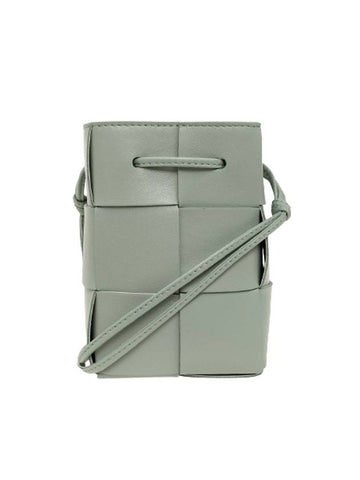 Intrecciato Cassette Small Bucket Bag New Sage - BOTTEGA VENETA - BALAAN 1