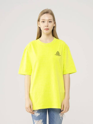 Pigment Silicone Volume Print Short Sleeve T-Shirt Yellow - ICONOGRAPHY - BALAAN 1