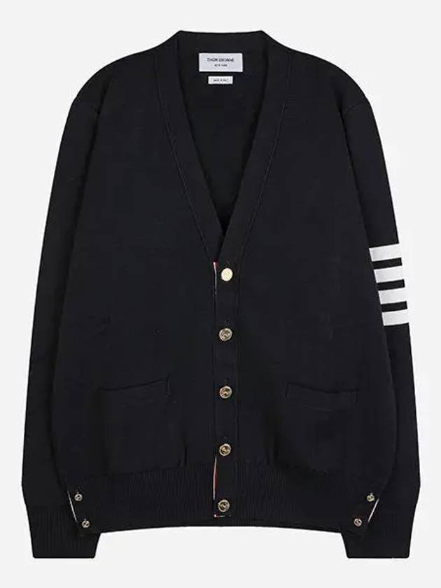 Milano Stitch 4 Bar Cardigan Navy - THOM BROWNE - BALAAN 2