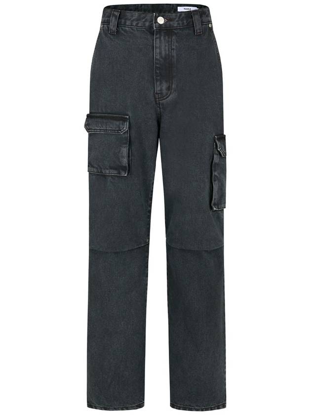 Wide Fit Unbalanced Cargo Track Pants Dark Grey - NUAKLE - BALAAN 2