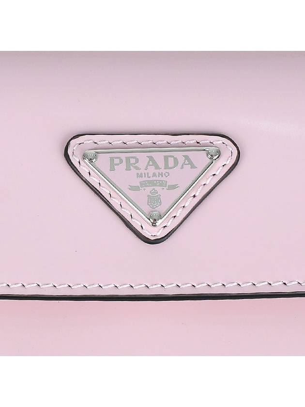 Cleo Brushed Flap Shoulder Bag Pink - PRADA - BALAAN 8