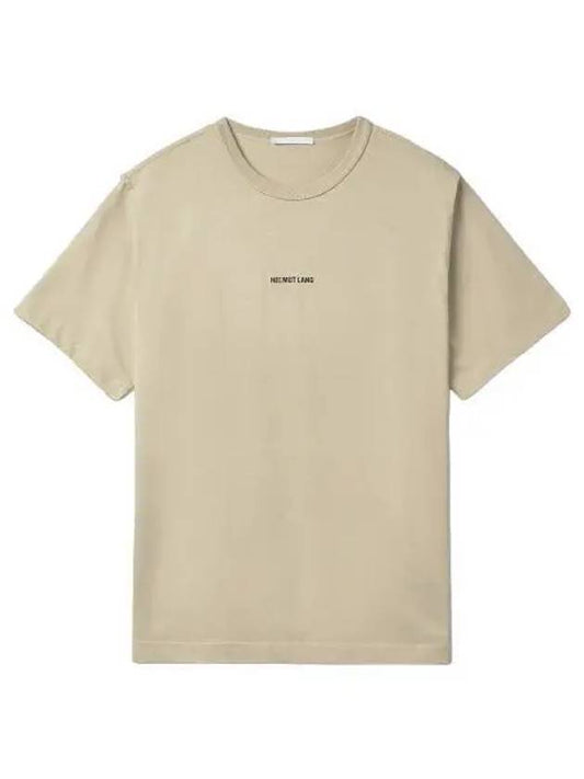 Front logo short sleeve t shirt beige - HELMUT LANG - BALAAN 1