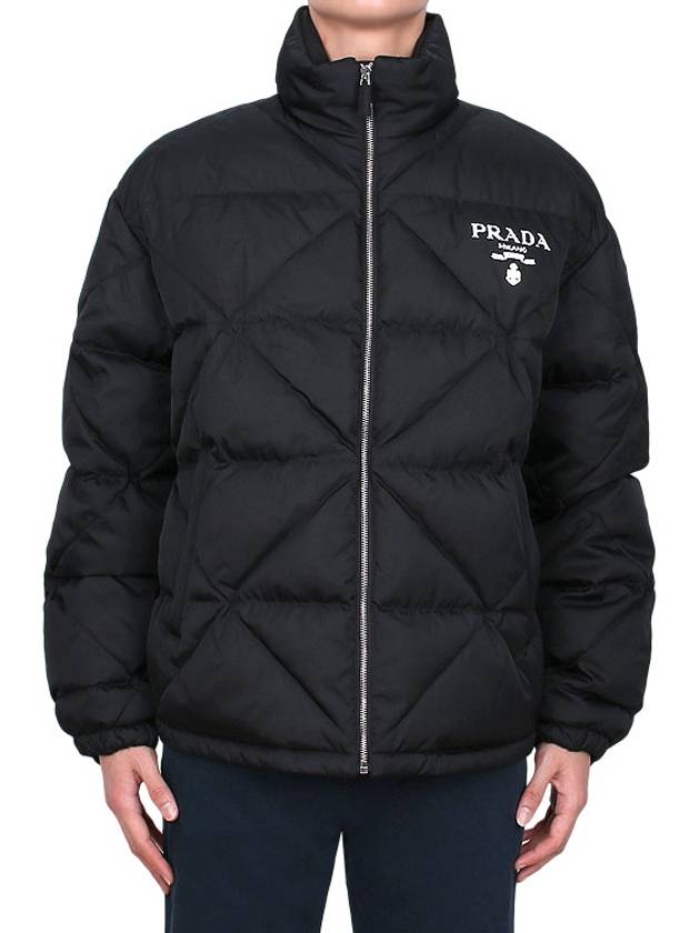 Re-Nylon Down Padded Jacket Black - PRADA - BALAAN 3