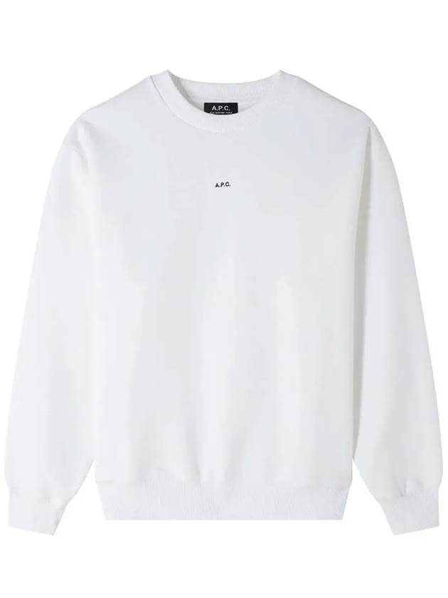 Boxy Micro Logo Sweatshirt White - A.P.C. - BALAAN 2