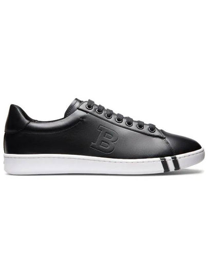 Men's Asher Leather Low Top Sneakers Black - BALLY - BALAAN 2