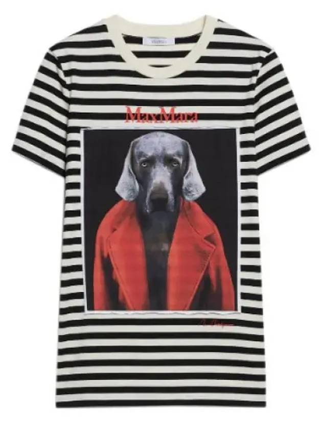 Rosso Striped Cotton Short Sleeve T-Shirt - MAX MARA - BALAAN 2