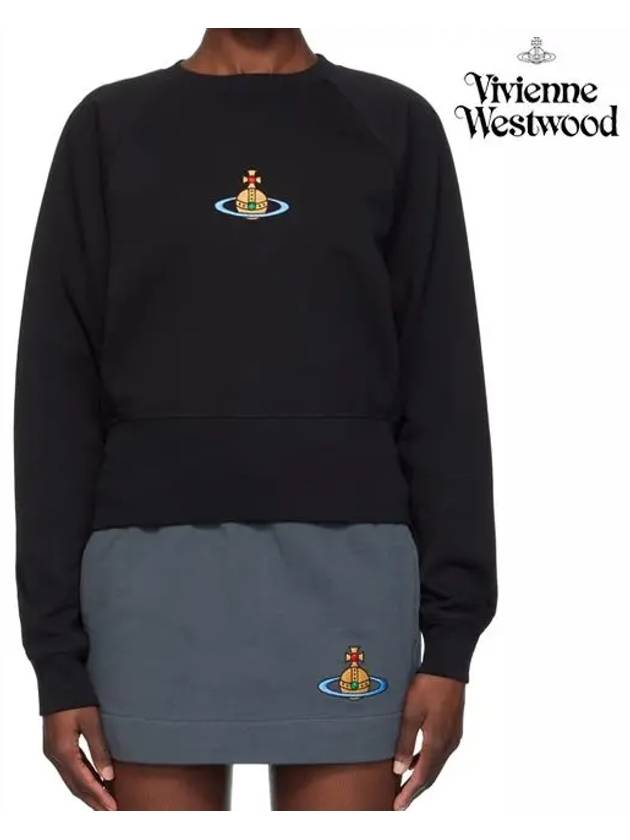 RB Embroidered Logo Sweatshirt Black - VIVIENNE WESTWOOD - BALAAN 3