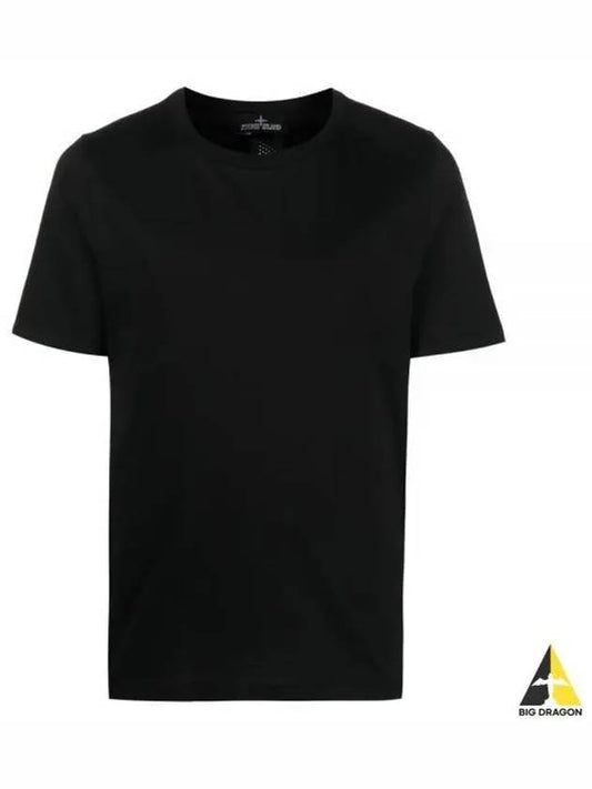 Shadow Back Graphic Print Short Sleeve T-Shirt Black - STONE ISLAND - BALAAN 2