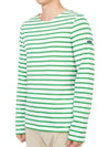 Minquiers Modern Stripe Long Sleeve T-Shirt Green - SAINT JAMES - BALAAN 3