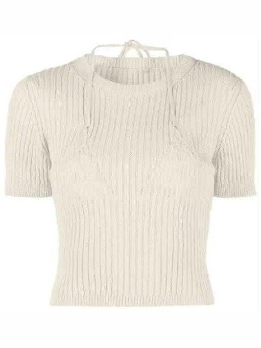 La Mayu Maille Bikini Knit Top Ivory - JACQUEMUS - BALAAN 2