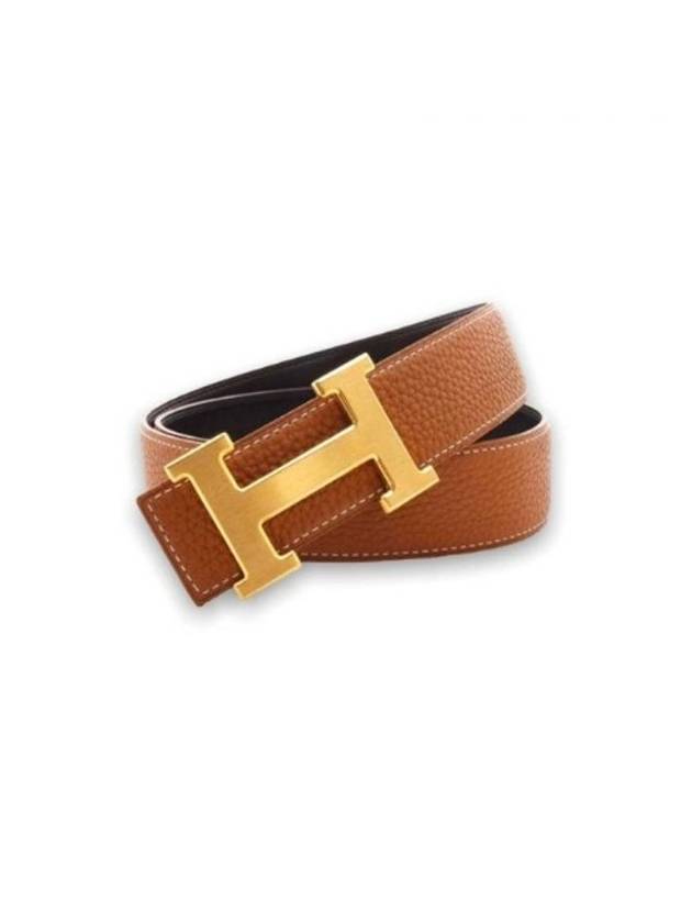 H Gold Buckle Constance Reversible Belt - HERMES - BALAAN 1