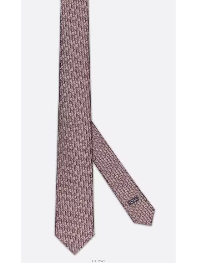 Oblique Silk Tie Plum - DIOR - BALAAN 3