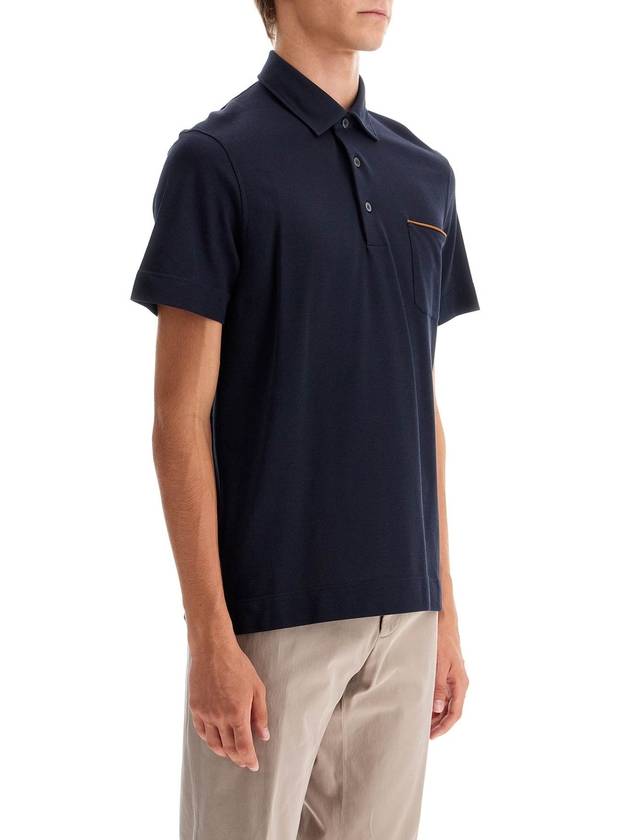 piquÃ polo shirt with pocket - ERMENEGILDO ZEGNA - BALAAN 2