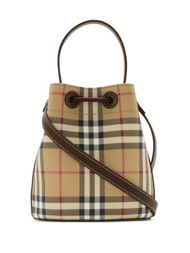 Check Mini Bucket Bag Archive Beige - BURBERRY - BALAAN 6