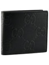 Embossed GG Half Wallet Black - GUCCI - BALAAN 2