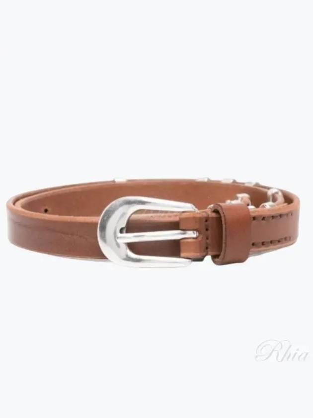 Metal decorated leather belt A42482H - OUR LEGACY - BALAAN 1