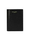 Paris Credit Coated Leather Card Wallet Black - SAINT LAURENT - BALAAN 4