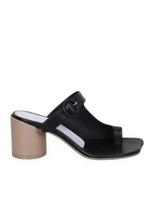 Leather Buckle Heels Mules Black - MAISON MARGIELA - BALAAN 2