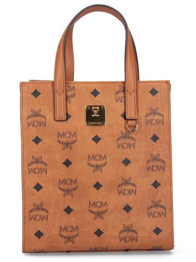 Monogram Print Tote Bag Brown - MCM - BALAAN 2