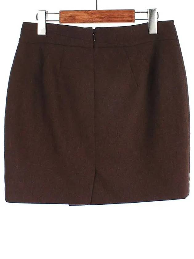 SJSJ Brown color wool blend skirt - SYSTEM - BALAAN 3