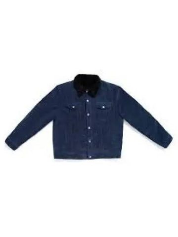 Fur Collar Denim Jacket Blue - MARNI - BALAAN 1