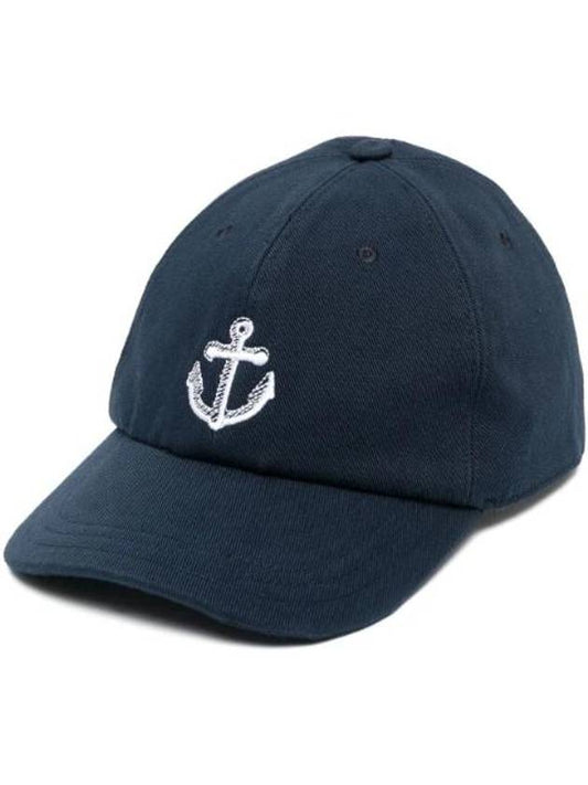 Anchor Classic 6 Panel Ball Cap Navy - THOM BROWNE - BALAAN 1