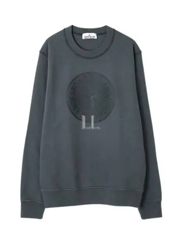 Men's Industrial One Print Sweatshirt Grey - STONE ISLAND - BALAAN 2