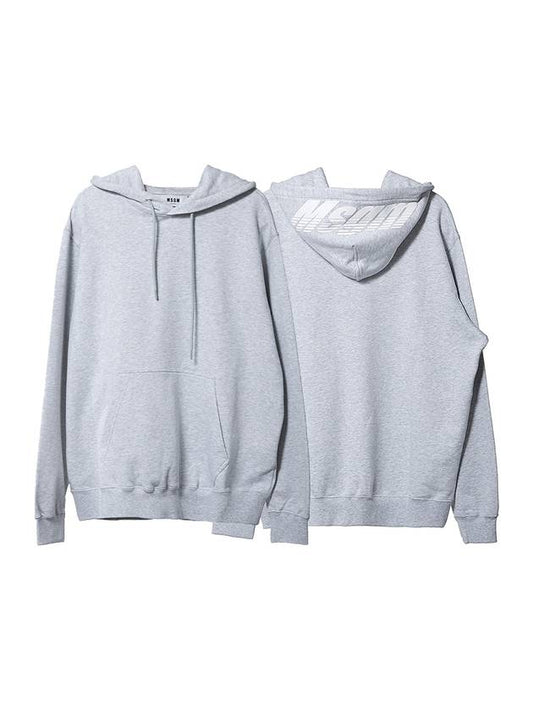 Logo Cotton Hoodie Light Grey - MSGM - BALAAN 1