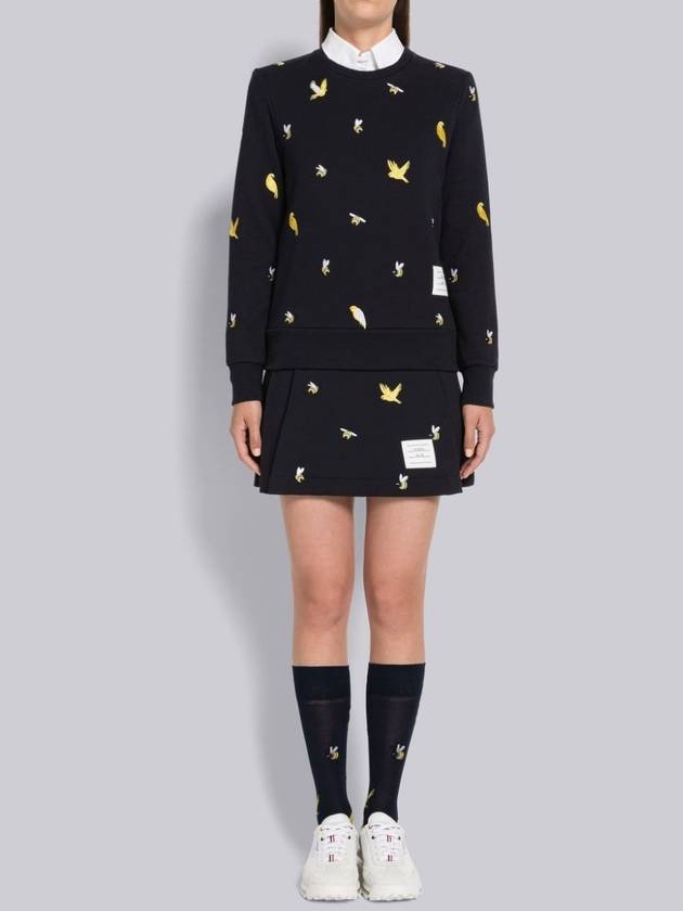 Loop Back Bird Bee Sweatshirt Navy - THOM BROWNE - BALAAN 5