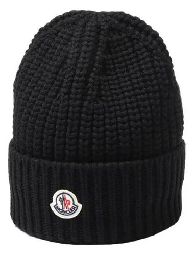 logo patch wool beanie - MONCLER - BALAAN 1