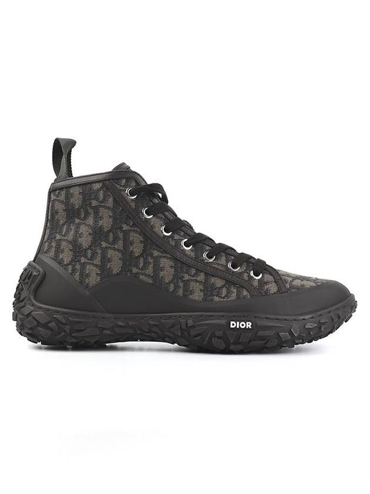 Diorizon Oblique Jacquard Rubber High Top Sneakers Brown - DIOR - BALAAN 2