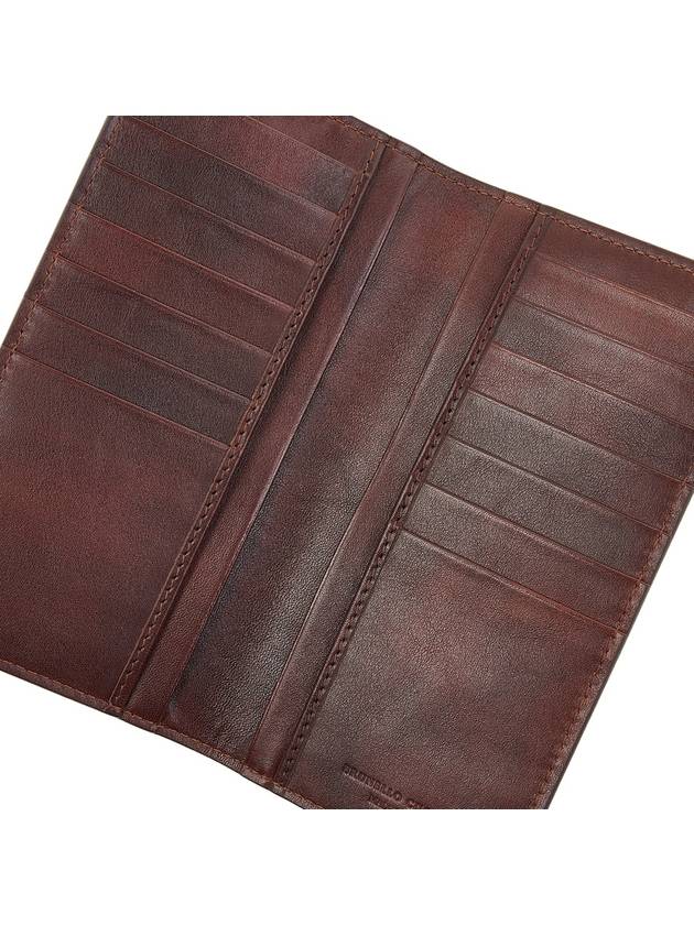 Calfskin Maxi Card Wallet Burgundy - BRUNELLO CUCINELLI - BALAAN 8