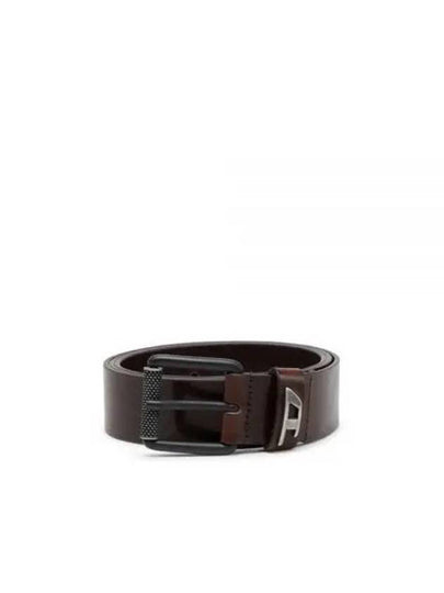 B-Dave Logo Loop Leather Belt Brown - DIESEL - BALAAN 2